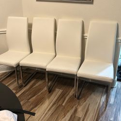 White Chairs(4) Sale 77095 But Can Deliver