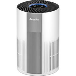 With Year Change 5-in-1 Washable Filter, AEOCKY H13 HEPA Air Purifier for Home Bedroom Dorm, Portable Air Cleaner, Quiet 