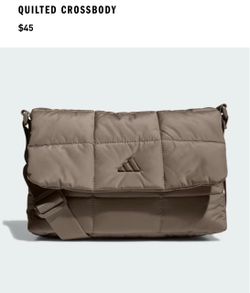 Adidas quilted crossbody bag zippered soft bag