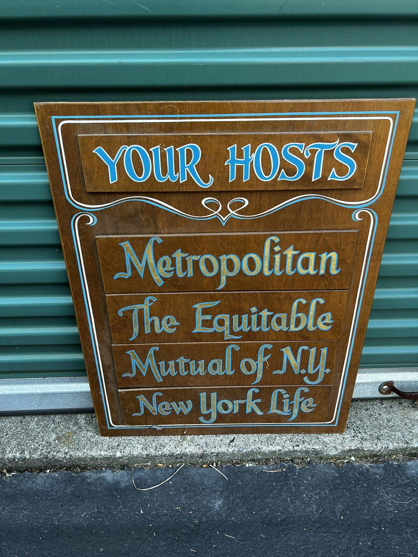 Old Insurance Wooden Sign