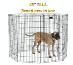 Brand New In 48" Xxl 16ft Long Pet Fence Portable Dog Cage Animal Corral