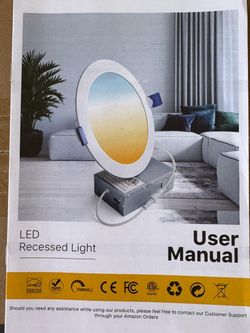 12 Pack 6 Inch 5CCT LED Recessed Light, Silm Canless Recessed Lighting, Dimmable, Damp Rated, 2700K-5000K Selectable, Wafer Ceiling Downlight with Jun