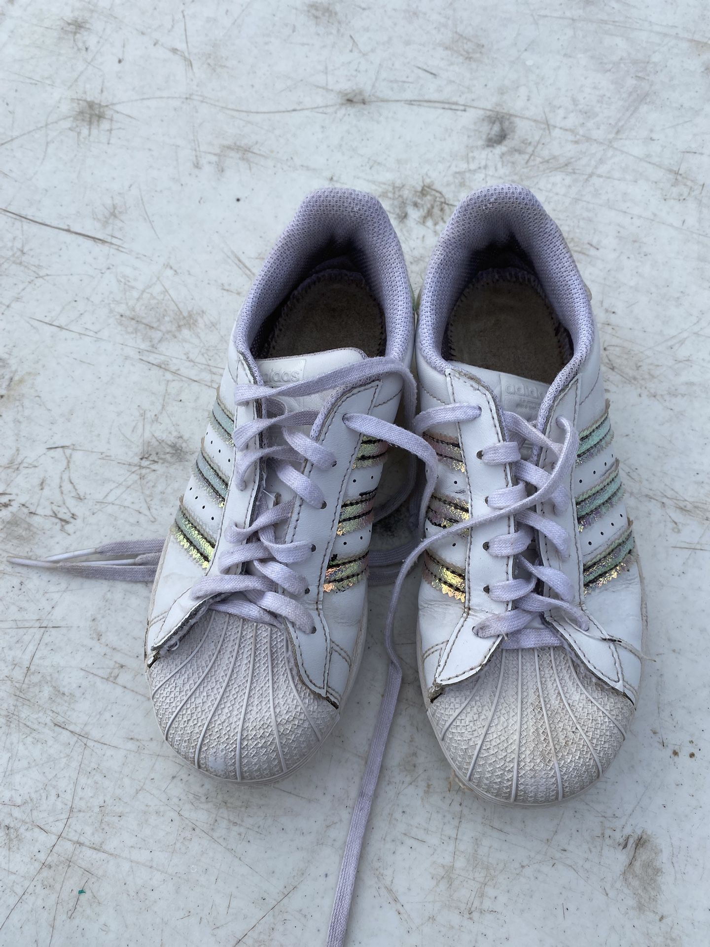 Kids Adidas Shell-toe White Sz 2.5