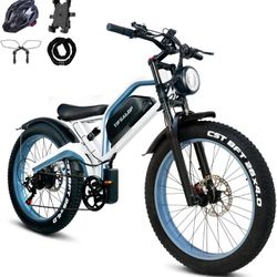 Electric Bike for Adults,750W,52V 23Ah Removable Battery,32MPH,Range 75/60 Miles 26 Inch Fat Tire Electric Bike Off-Road Electric Mountain Bike,7 Spee