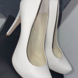 White Snake print heels