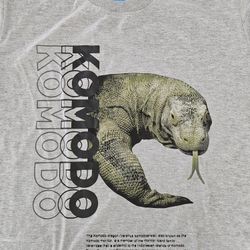 Brand New With Tag Grey T Shirt Komodo Last Dragon On Earth Indonesia Size L