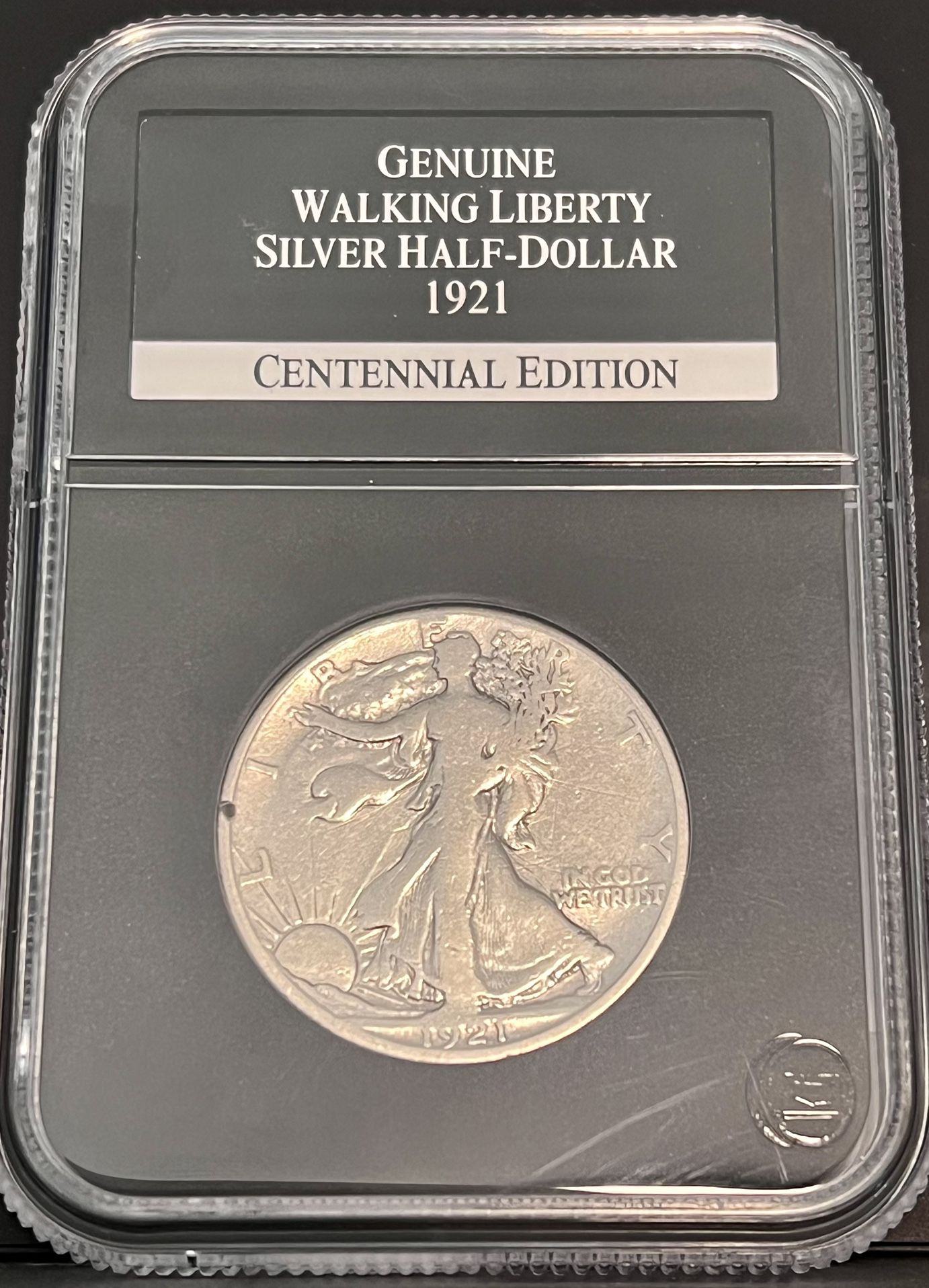 1921 S Walking Liberty Half Dollar 50c • *KEY DATE* San Francisco Mint • .90 Fine Silver Coin • PCS Stamps & Coins Guaranteed Genuine Slab
