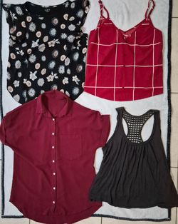 Women's Size Small Casual Tops Lot - 4 Items (Loft, Shein, Multi-Brand)