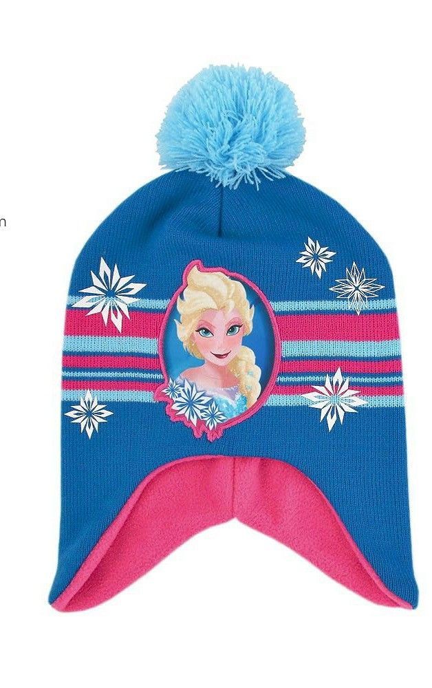Disney Girls' Frozen Winter Hat Kids Elsa and Anna Beanie