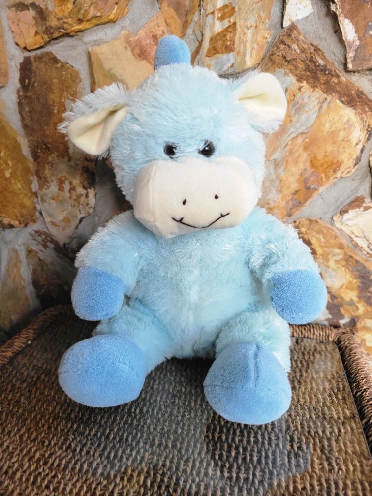 Soft Blue Cow 15 Inch Plush