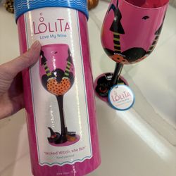 4- LOLITA WINE GLASSES - New In Box 