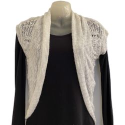 SAY WHAT ? Cardigan Sweater Cover Up White Ivory Girls Kids Size Small Knit Dres