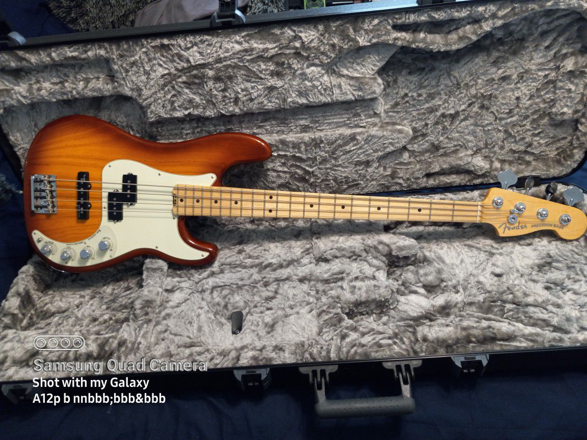 Fender American Elite Precision Bass - Tobacco Sunburst 