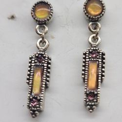 ART DECO RARE ABALONE DANGLES 