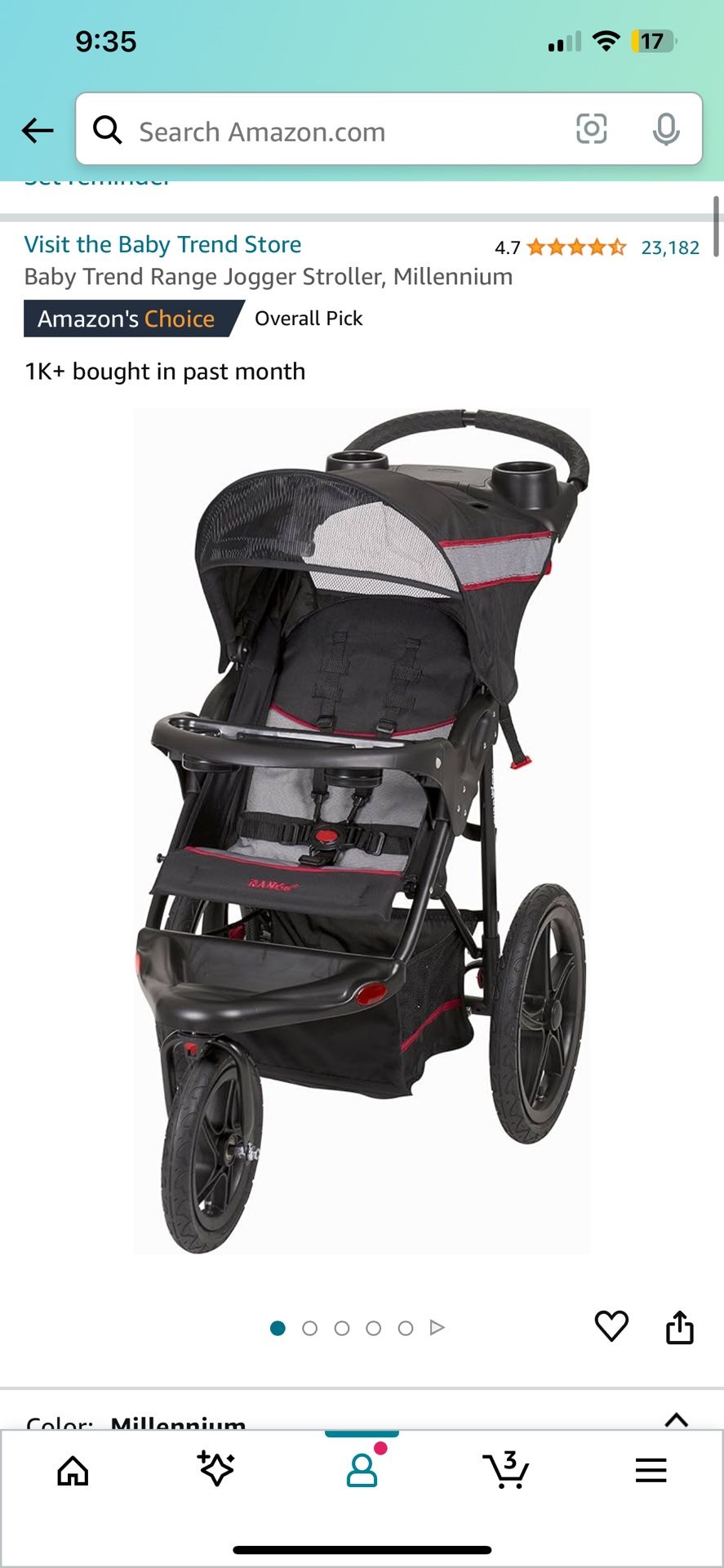 Jogger stroller Baby Trend Rage