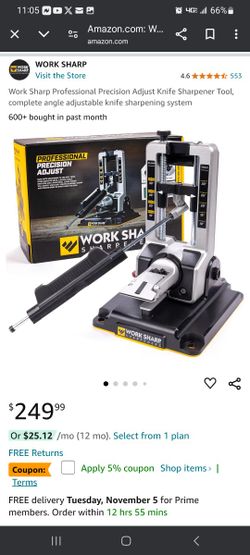 Work Sharp Professional Precision Adjust Knife Sharpener Tool, complete angle adjustable knife sharpening system