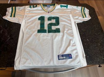 Reebok NFL Aaron Rodgers #12 Green Bay Packers On Field White Jersey Size XL 54