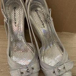 Silver Platform Wedges
