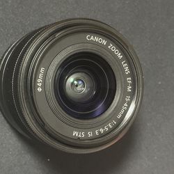 Canon Ef-M 15-45mm F/3.5-6.3 IS STM Black