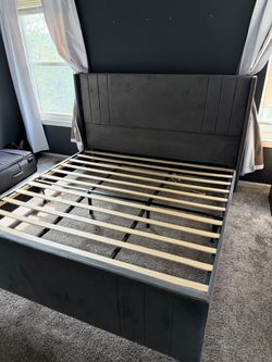 Velvet Grey Bed frame