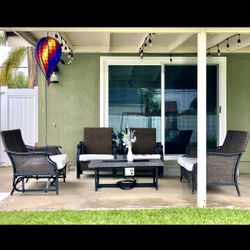 Outdoor Patio Set & Fire Pit