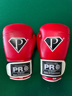 PRO Boxing Training Gloves Leather Velcro