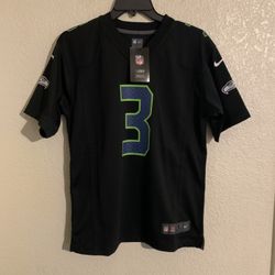 NIKE BLACK RUSSELL WILSON #3 SEATTLE SEAHAWKS NFL JERSEY 