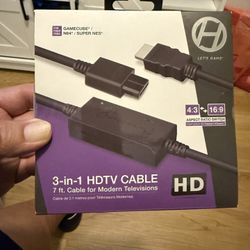 Hyperkin 3-In-1 HDTV Cable for GameCube/N64/Super NES, Wired,