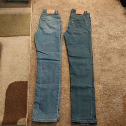 Two pairs Levis 514 Straight Jeans Boys Youth 16 REG 28x30