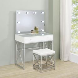 💥New BLING Mirrored LED Make Up Vanity White Bedroom $10 DOWN