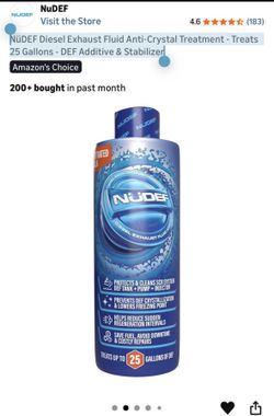 NüDEF Diesel Exhaust Fluid Anti-Crystal Treatment - Treats 25 Gallons - DEF Additive & Stabilizer