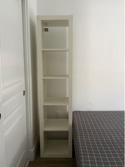 Tall White Storage Shelf