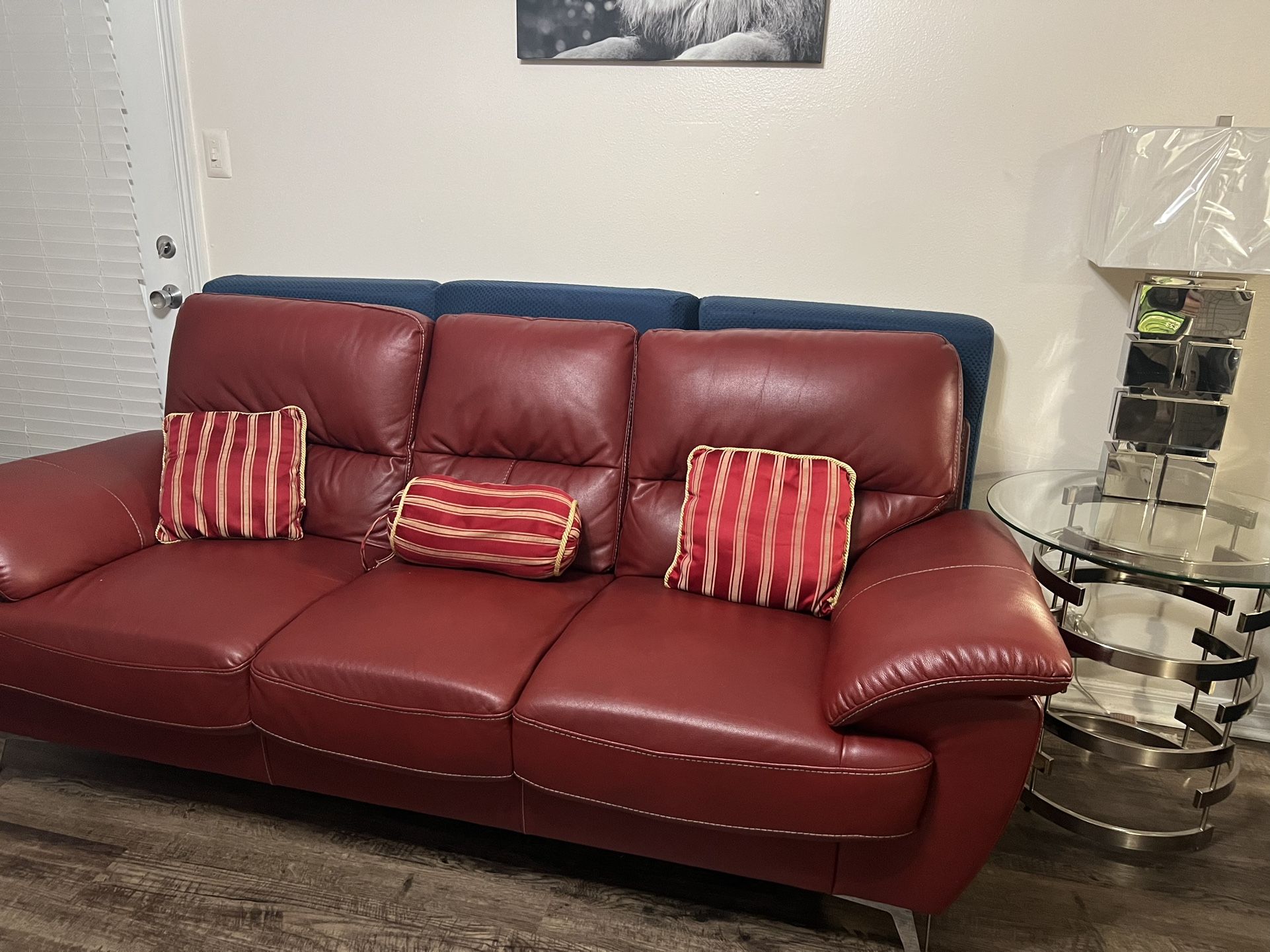 Faux Leather Sofa