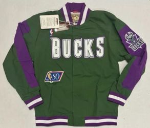 Milwaukee Bucks Authentic Hardwood Classic Warm Up Jacket Size Small Brand New