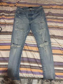 Amiri Size 31 Light Blue