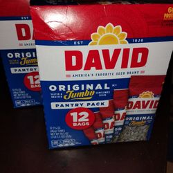 David brand Original Jumbo Sunflower Seeds 12 CT. Box! 