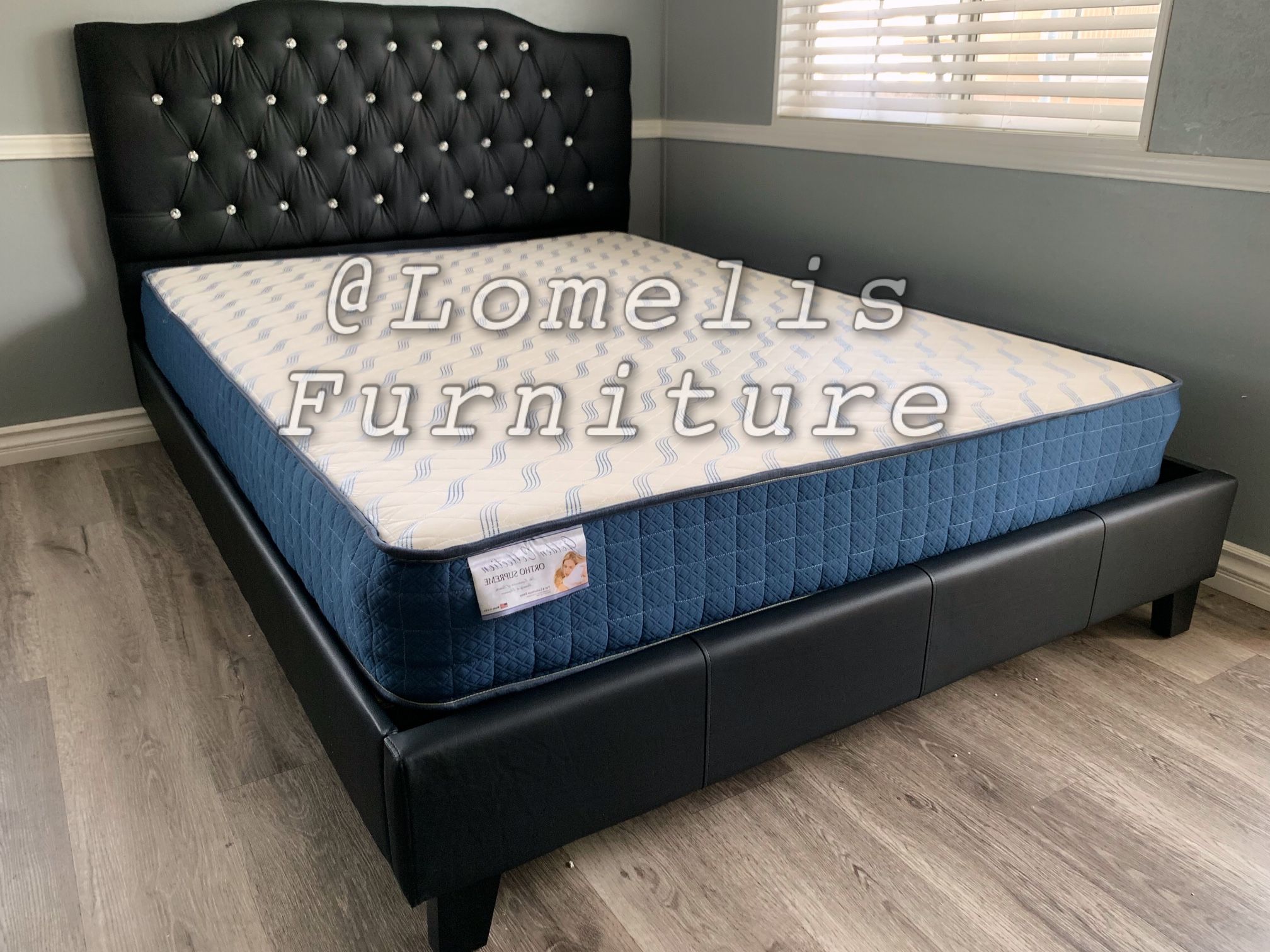 King Button Tufted Beds W. Orthopedic Mattress