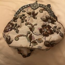 Shakeel's Concepts Enjoy The Elegance Beaded Floral Handbag Purse Hand Bag