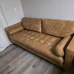 Nice Couch! Faux leather, good condition $350 or best offer