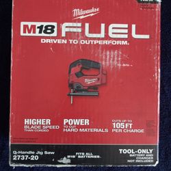 Milwaukee

M18 FUEL 18-Volt Lithium-Ion Brushless Cordless Jig Saw (Tool-Only)
