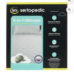 Serta Sertapedic 5-in-1 Ultimate Waterproof Antimicrobial Mattress Pad