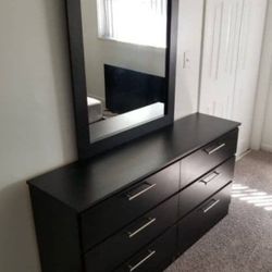 Black Dresser And Mirror ▪︎ Cómoda Y Espejo Negro 