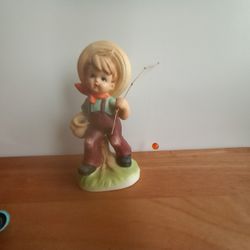 Wales Girl Fishing Figurine
