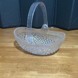 Vintage Hoya Corporation Crystal Bowl With Handle 