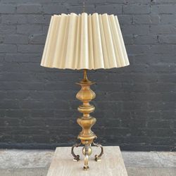 Vintage Sculpted Brass Tripod Table Lamp, c.1960’s-Delivery Available
