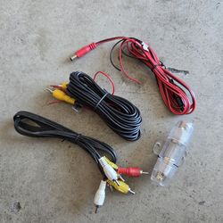 Battery line fuse rear view camera power cable wiring
