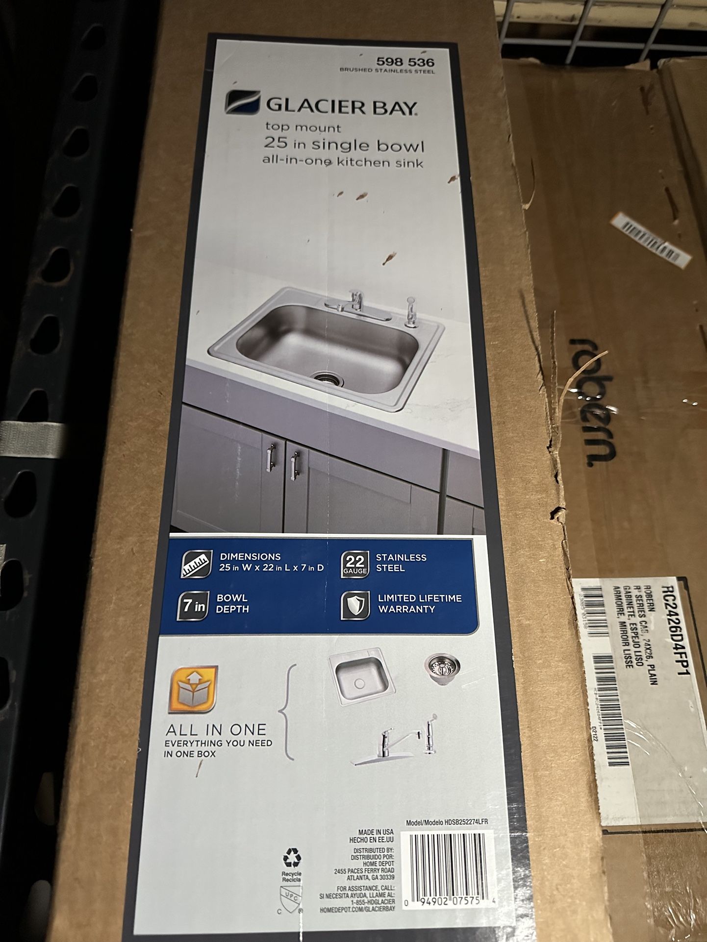 25” Kitchen Sink