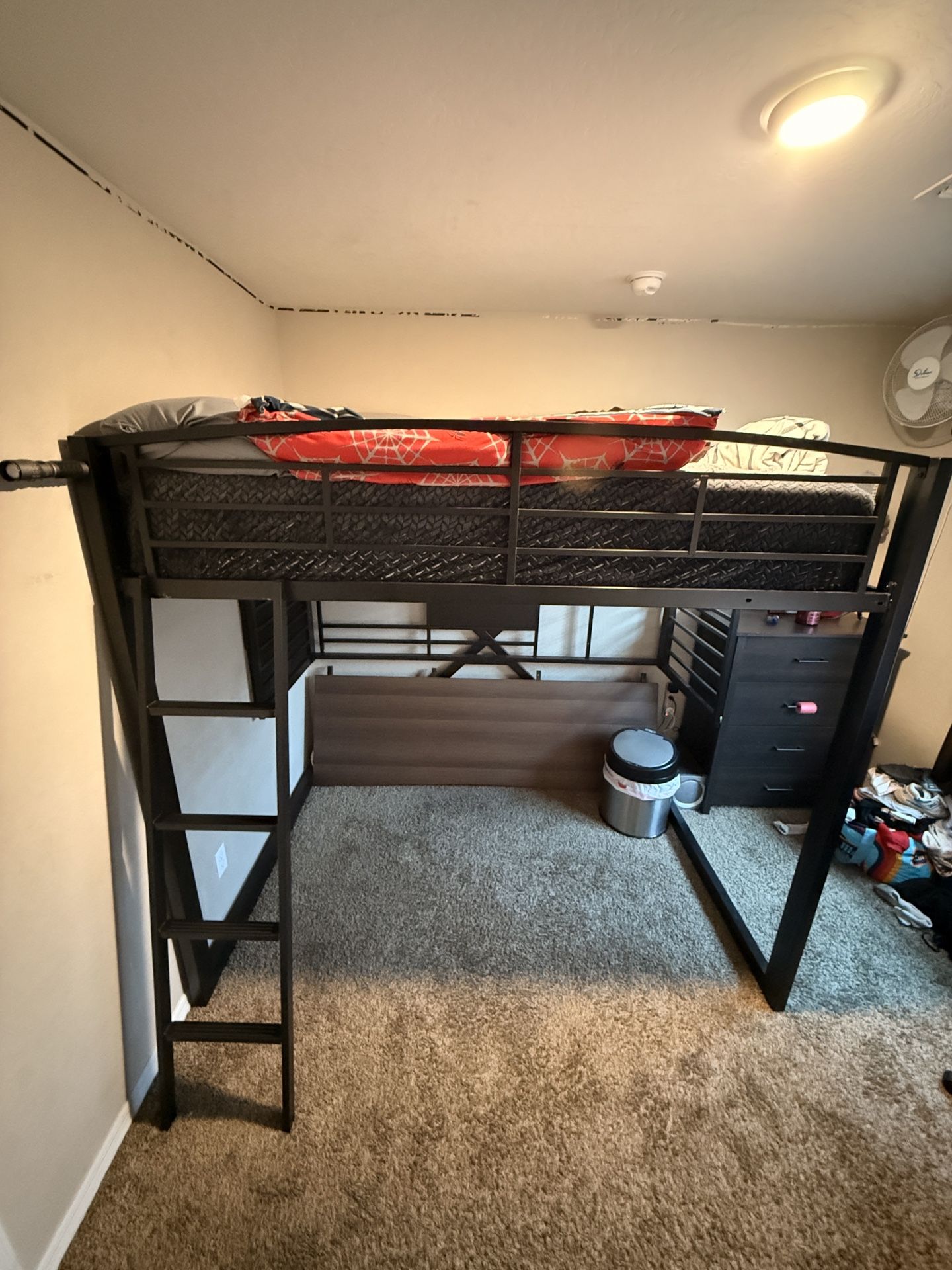 Bunk bed with desk