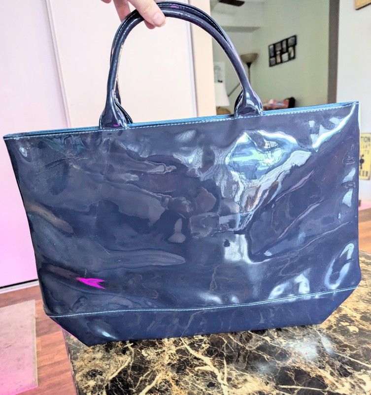 Tote Bag Shiny Navy Blue Tote