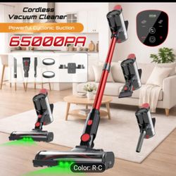 Cordless Handheld Vacuum Cleaner | 50-Min Runtime, Tangle-Free Brush Head, LED Digital Display, Wall-Mount Charging, Ideal For Carpets/Hard Floors/Pet